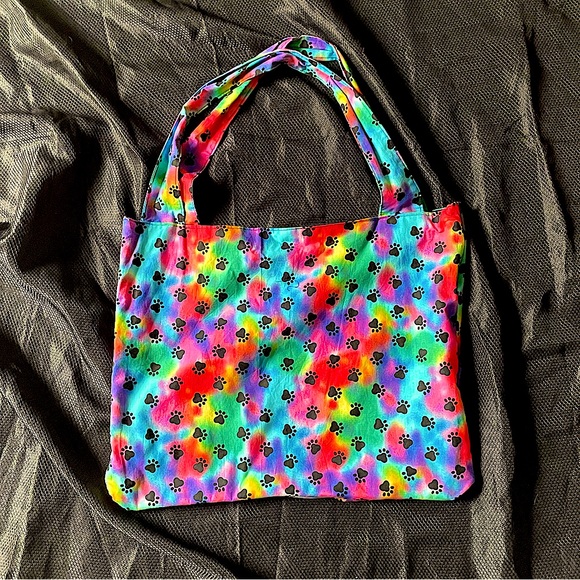 Puppy print Tie Dye tote - Picture 3 of 3